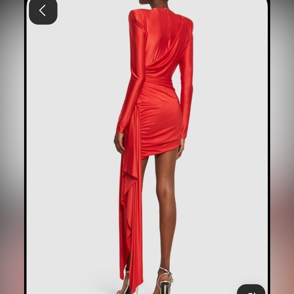 Chic Scarlet Long Sleeve Dress - Picture 2 of 2